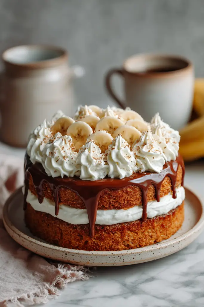 Deliciously Easy Banana Cream Cake