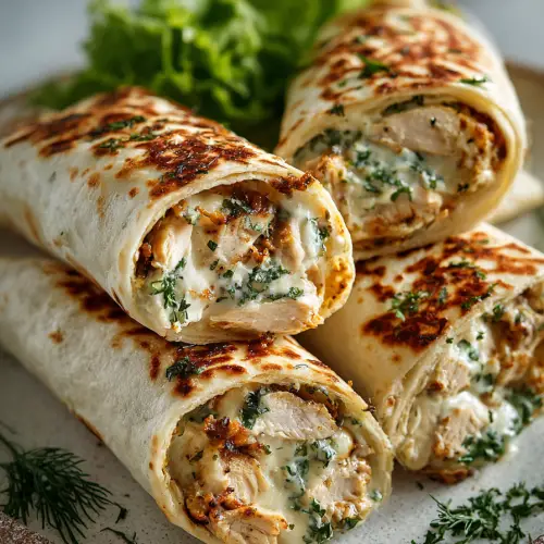 Dinner Cheesy Chicken Wraps