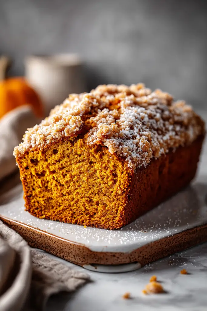 Easy Pumpkin Bread with Crumb Topping