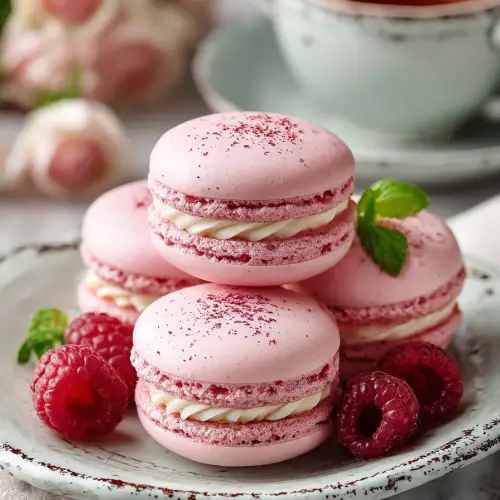 French Macarons with Raspberry Filling