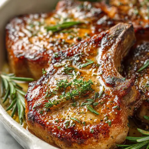 Garlic Butter Baked Pork Chops