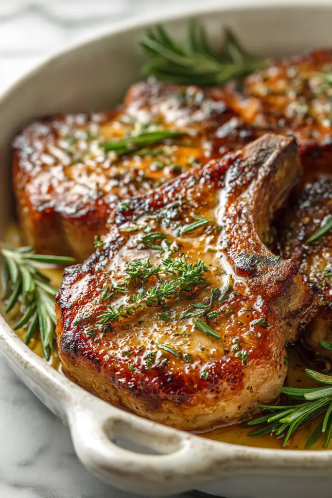Garlic Butter Baked Pork Chops