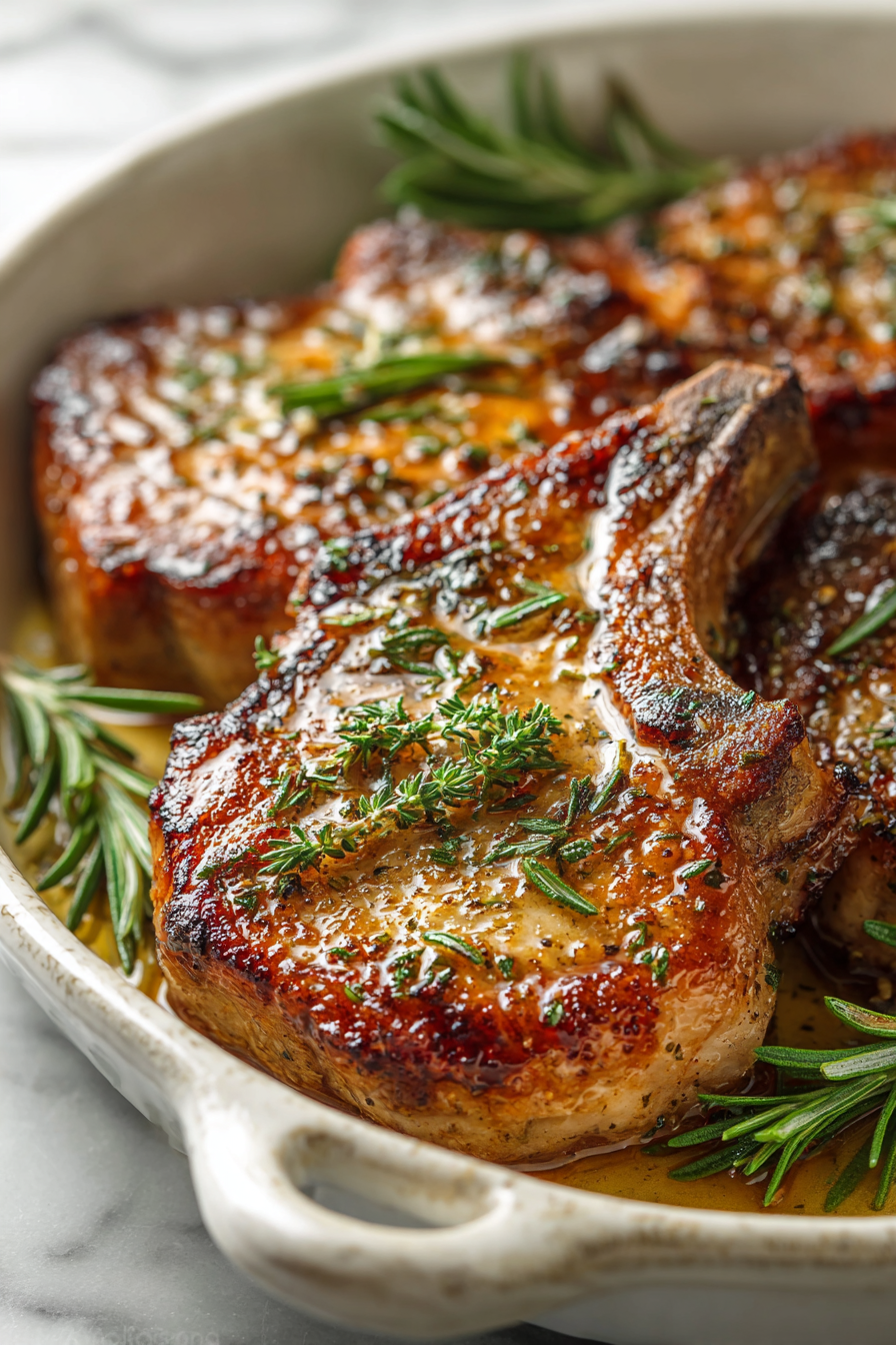 Garlic Butter Baked Pork Chops
