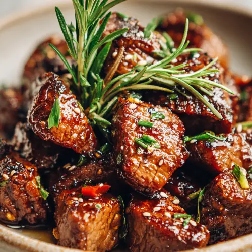 Garlic Butter Soy Steak Bites