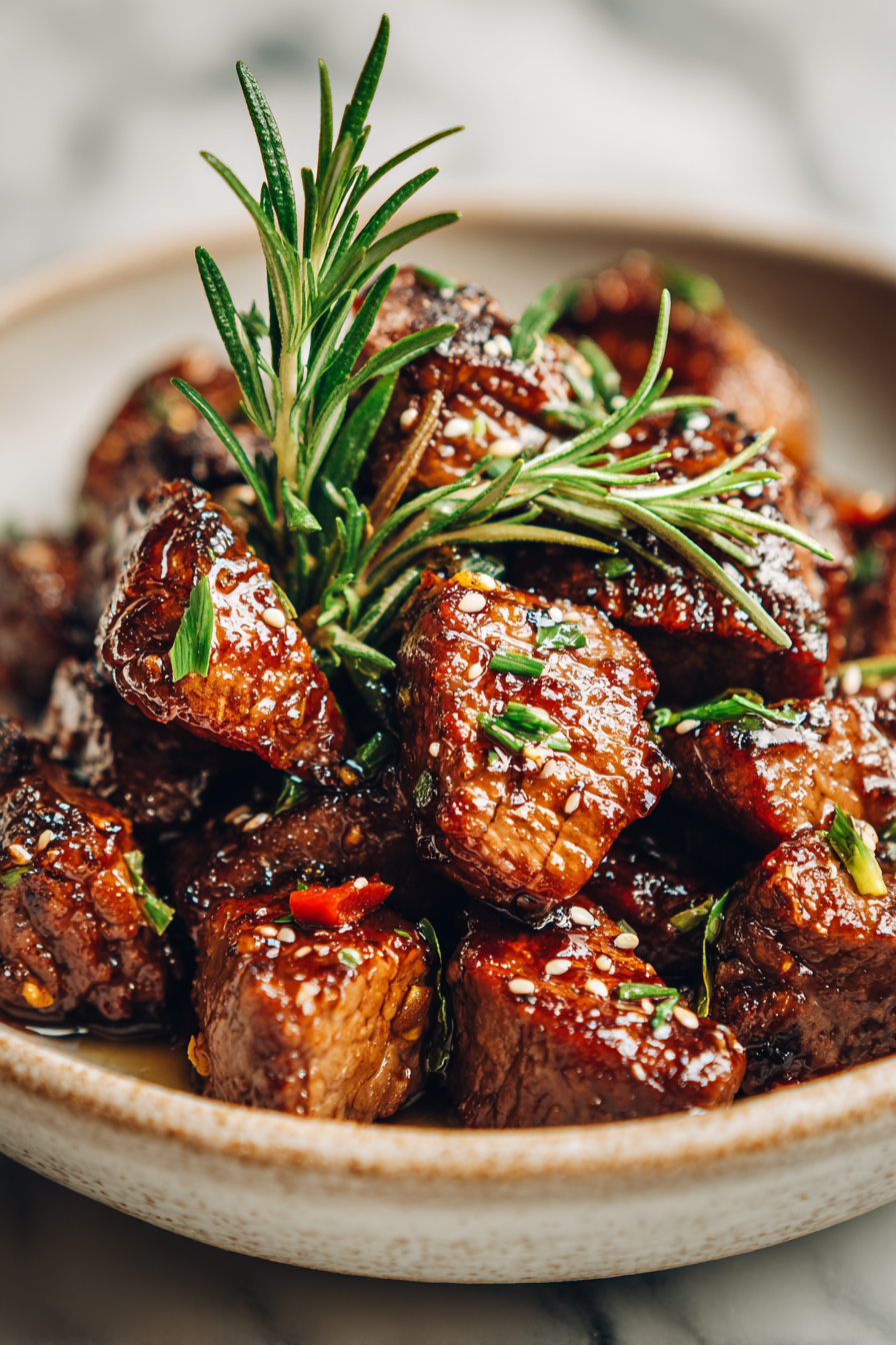 Garlic Butter Soy Steak Bites