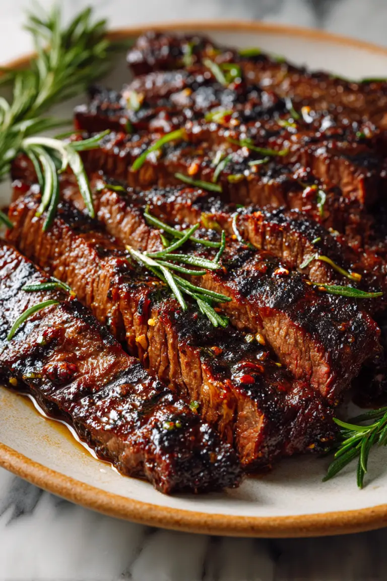 Garlic Herb Skirt Steak Marinated