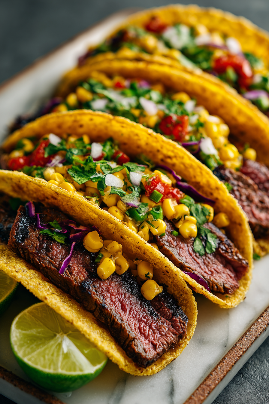 Grilled Steak Elote Tacos Recipe