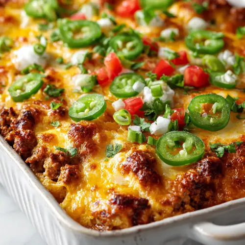 Ground Chicken Taco Casserole Recipe