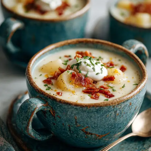Hearty Crockpot Potato Soup with Bacon