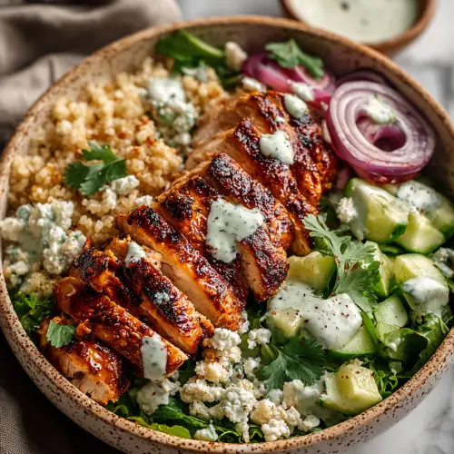 High Protein BBQ Ranch Chicken Bowls