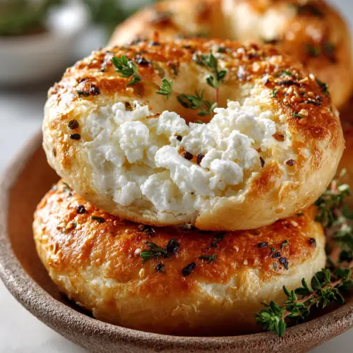 High Protein Cottage Cheese Bagels