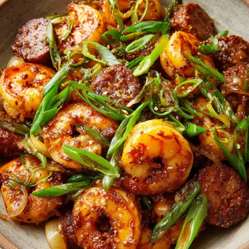 Honey Garlic Shrimp Sausage Stir Fry