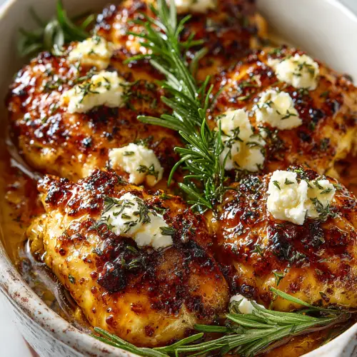 Hot Honey Feta Chicken Bake