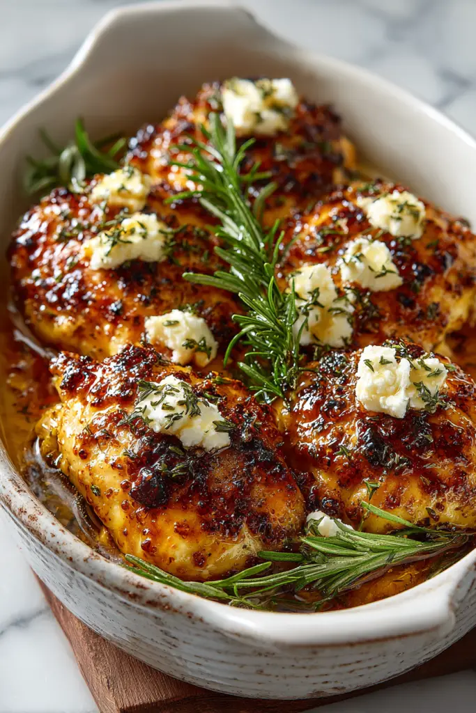 Hot Honey Feta Chicken Bake