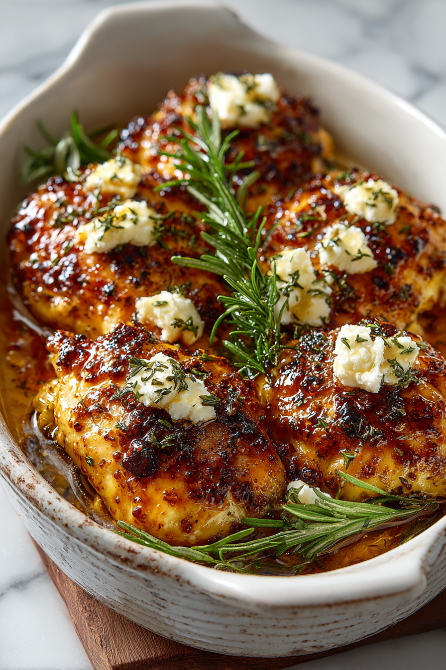Hot Honey Feta Chicken Bake