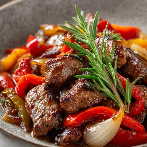 Italian Pepper Steak with Onions