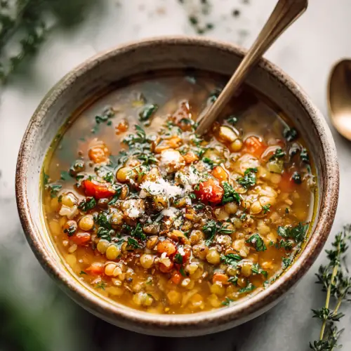 Nonna's Hearty Chicken Lentil Soup
