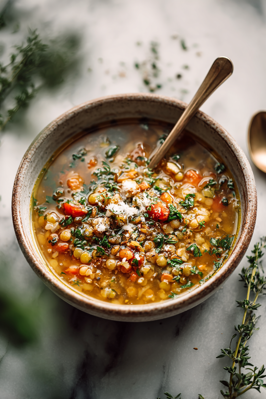 Nonna's Hearty Chicken Lentil Soup