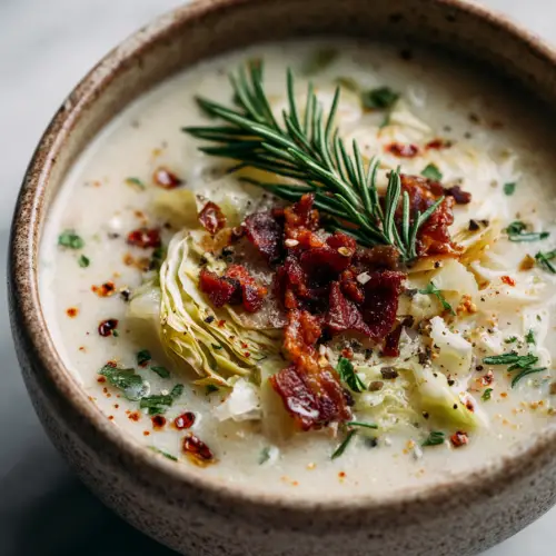 One Pot Creamy Cabbage Soup