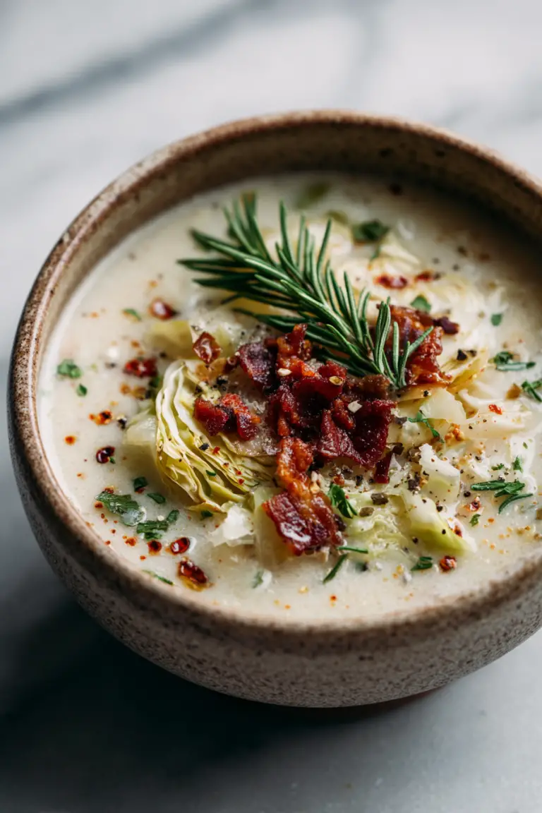 One Pot Creamy Cabbage Soup