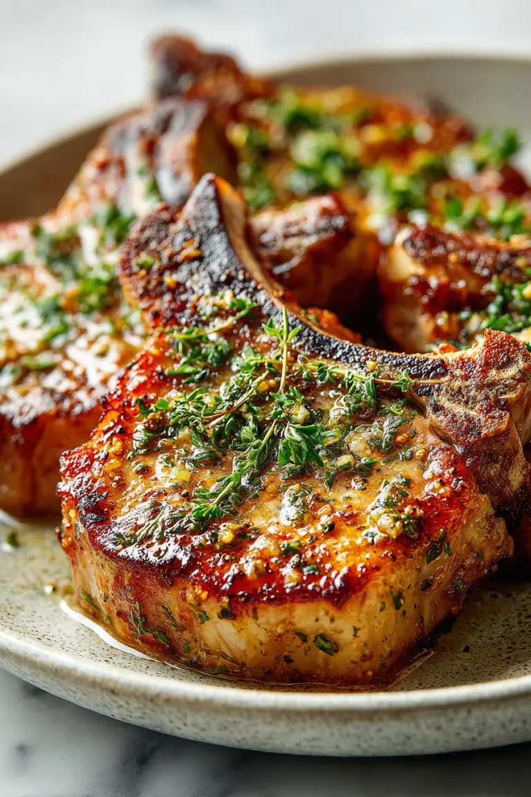 Pan-Seared Garlic Butter Pork Chops
