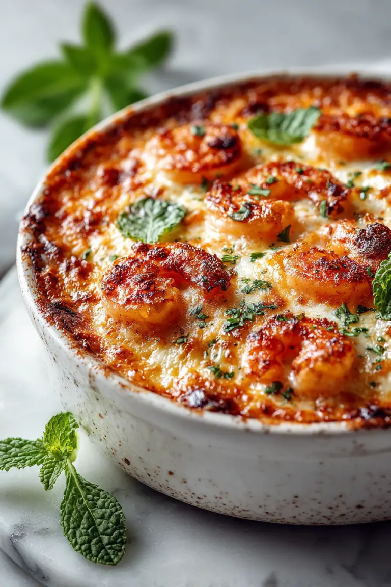 Parmesan Shrimp Pasta Bake