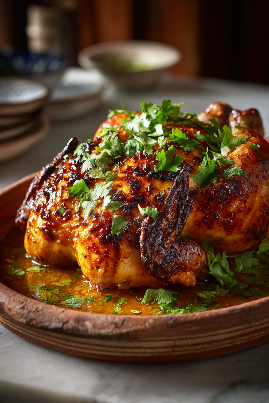 Peruvian Roasted Chicken with Aji Amarillo Sauce
