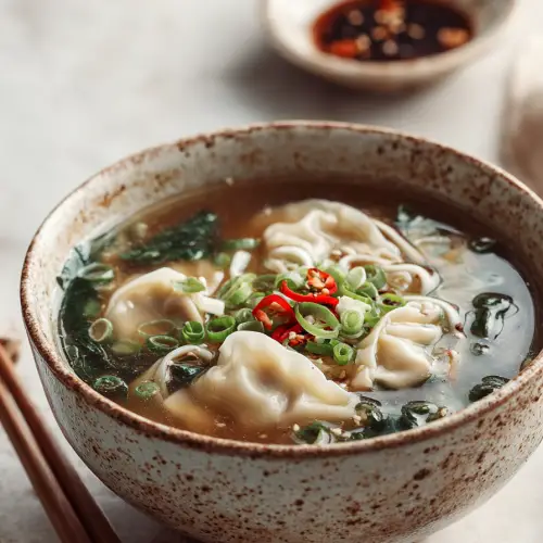 Potsticker Soup with Soft Noodles
