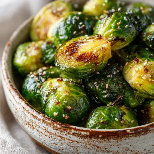Roasted Brussels Sprouts with Maple Glaze