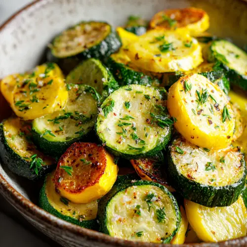 Roasted Zucchini and Yellow Squash