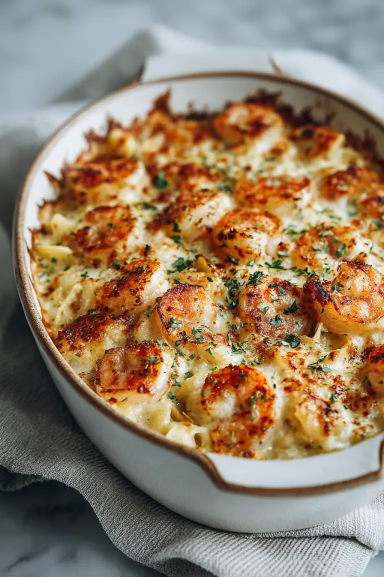 Shrimp Scampi Pasta Bake