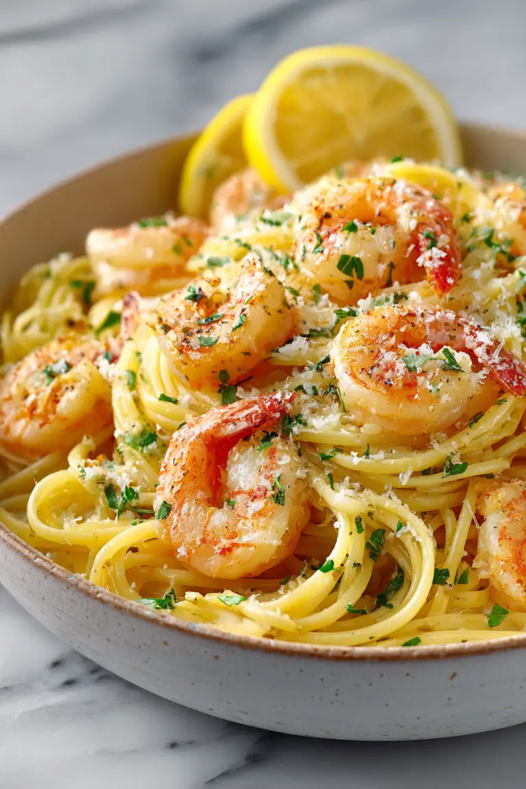 Shrimp Scampi Pasta with Garlic and Lemon