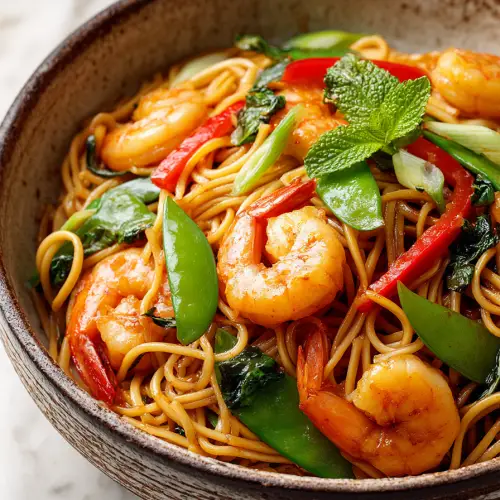 Shrimp Stir Fry with Noodles Recipe
