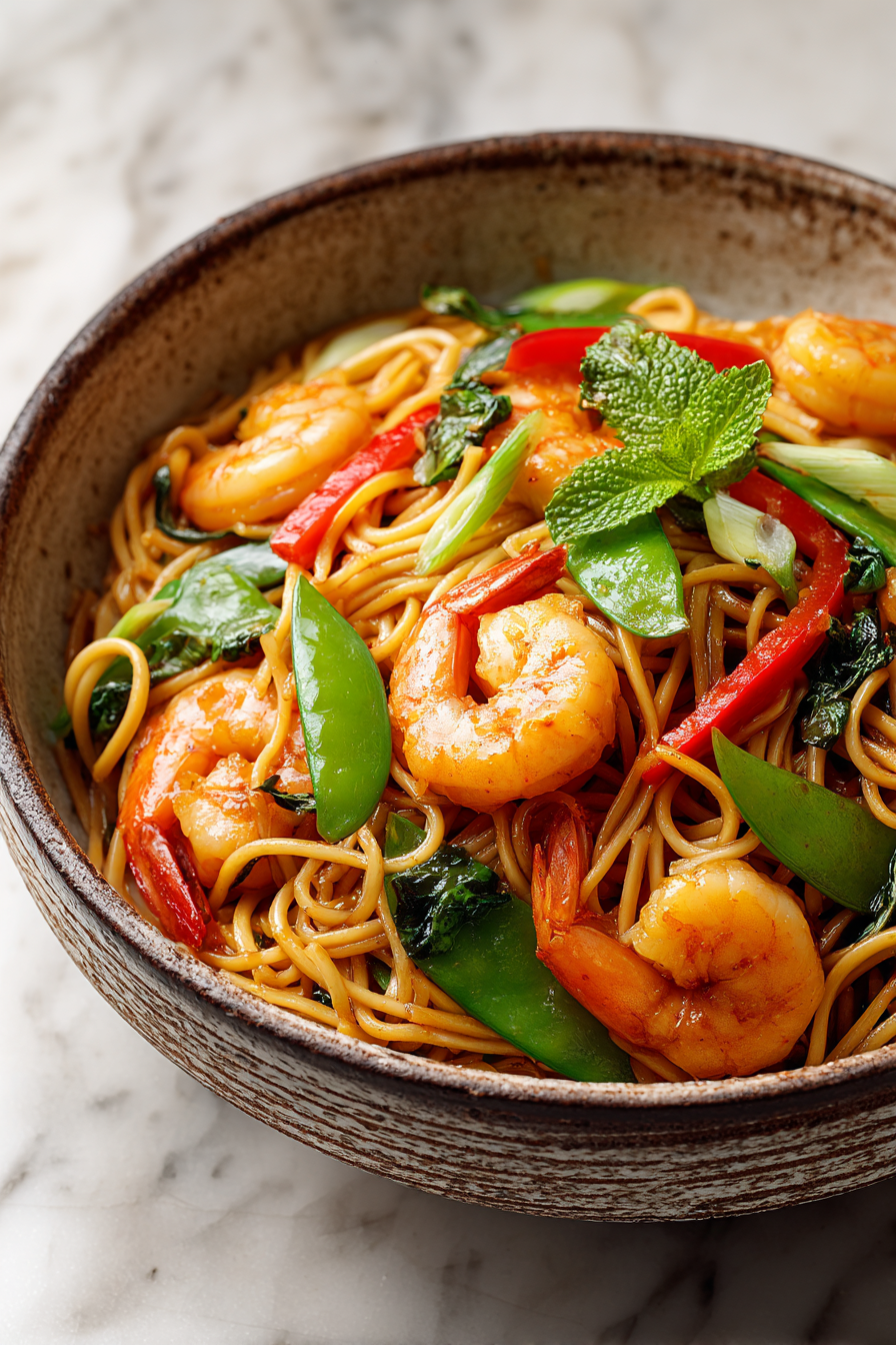 Shrimp Stir Fry with Noodles Recipe