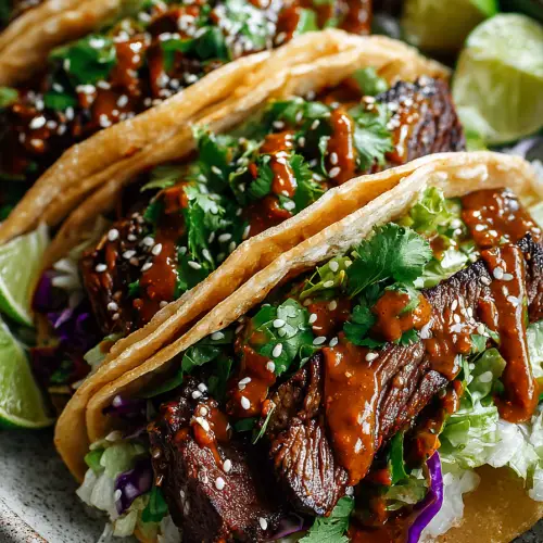 Skirt Steak Tacos with Chipotle Sauce
