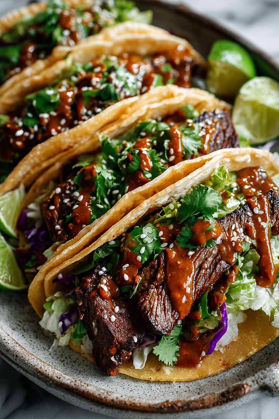 Skirt Steak Tacos with Chipotle Sauce