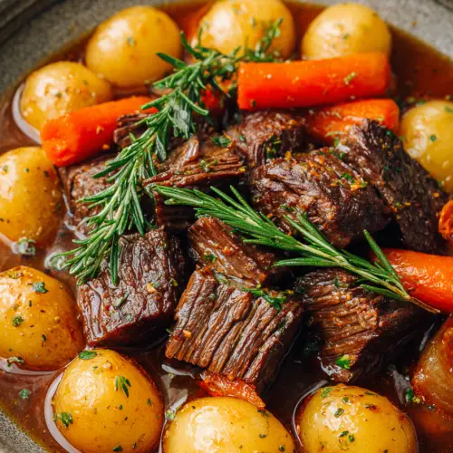 Slow Cooker Garlic Beef Pot Roast