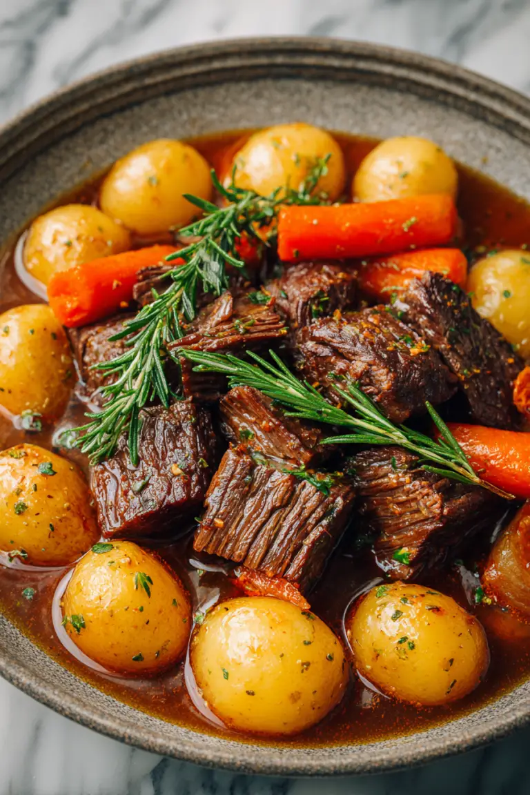 Slow Cooker Garlic Beef Pot Roast
