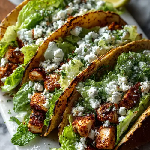 Smash Chicken Caesar Tacos Recipe
