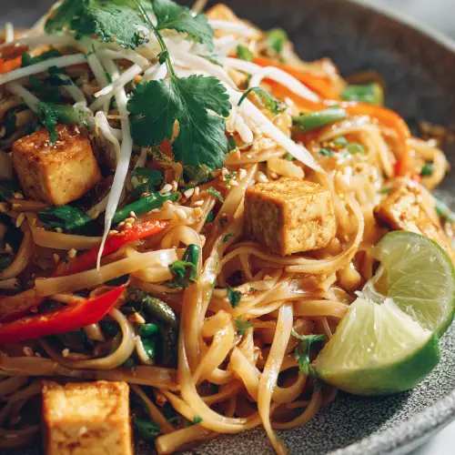 Spicy High Protein Tofu Pad Thai