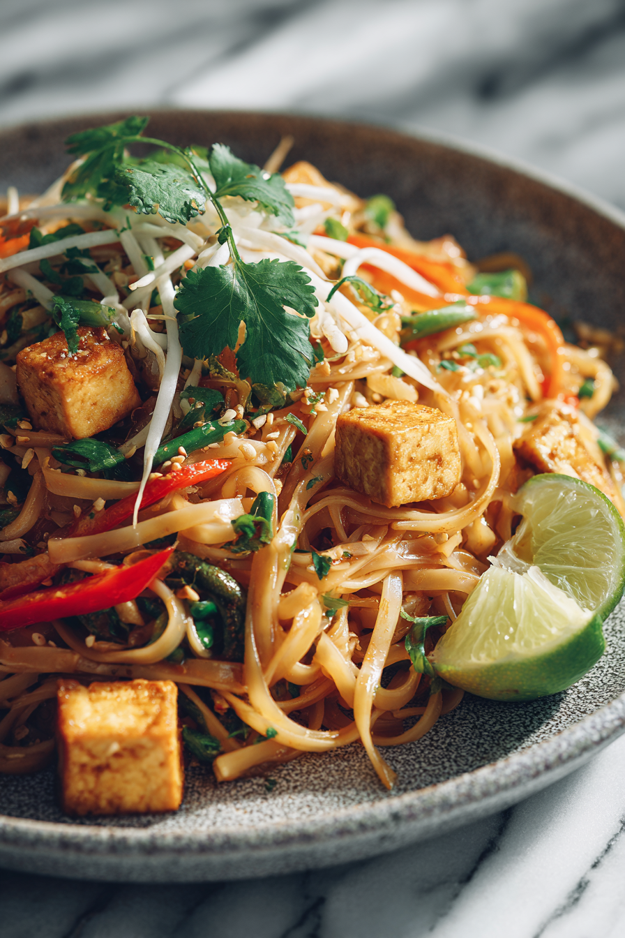 Spicy High Protein Tofu Pad Thai