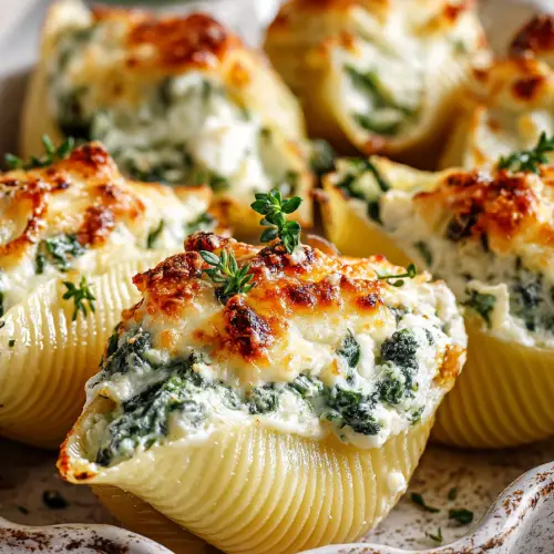 Spinach and Ricotta Stuffed Shells