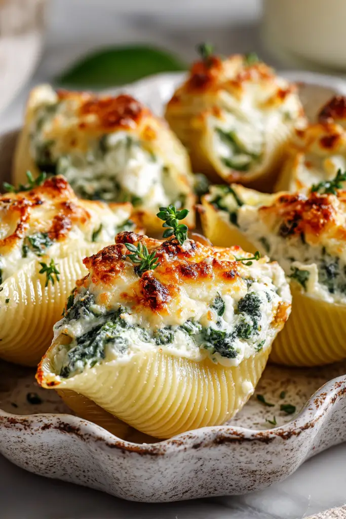Spinach and Ricotta Stuffed Shells