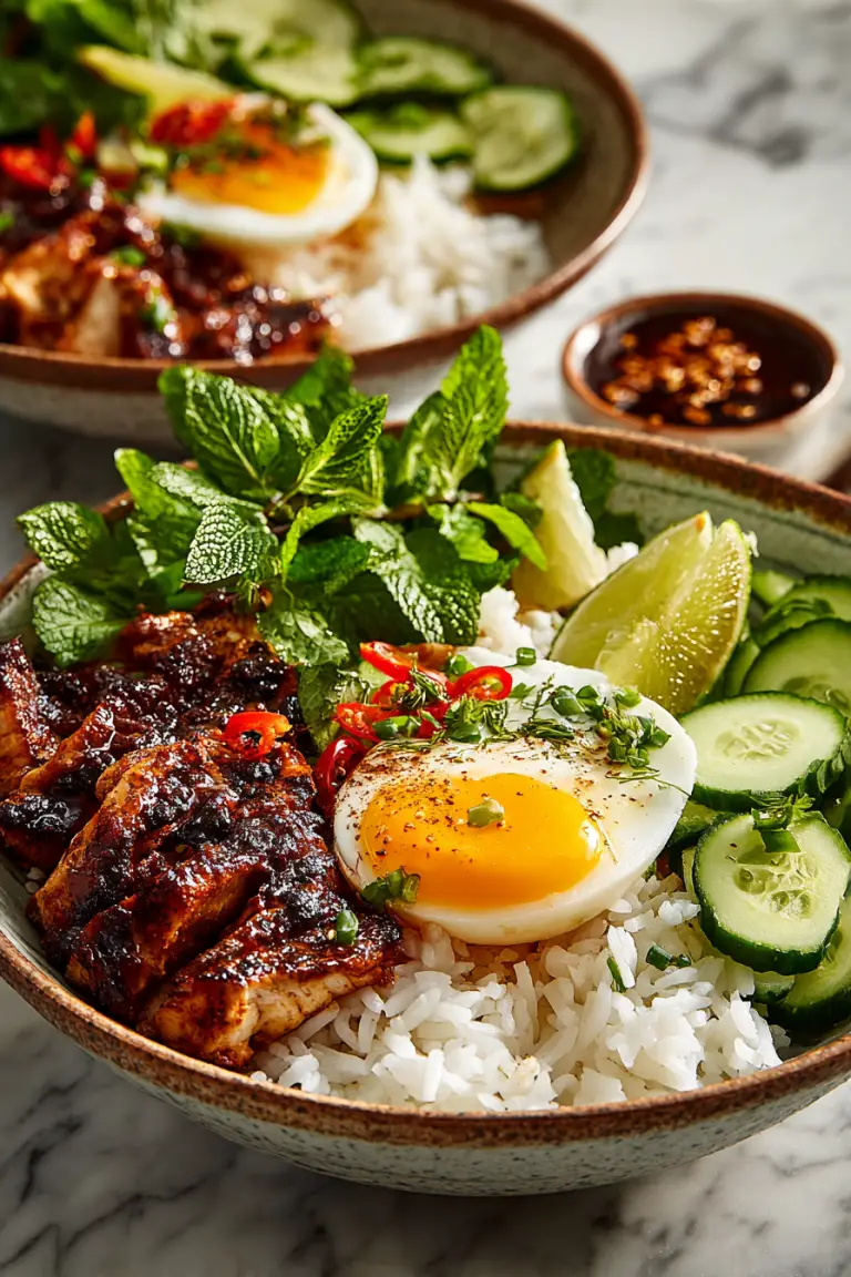 Sticky Chicken Rice Bowls