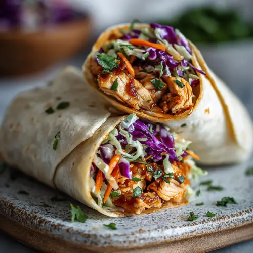 Thai Chicken Wrap with Slaw