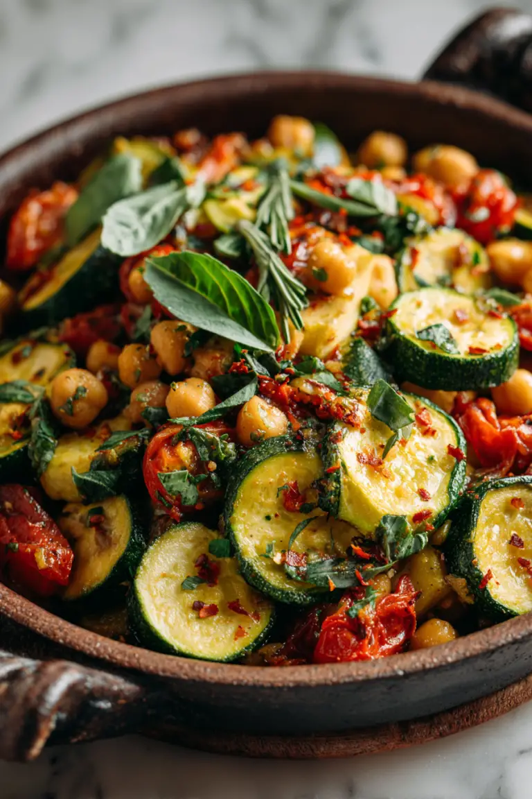 Zucchini and Chickpea Skillet Delight